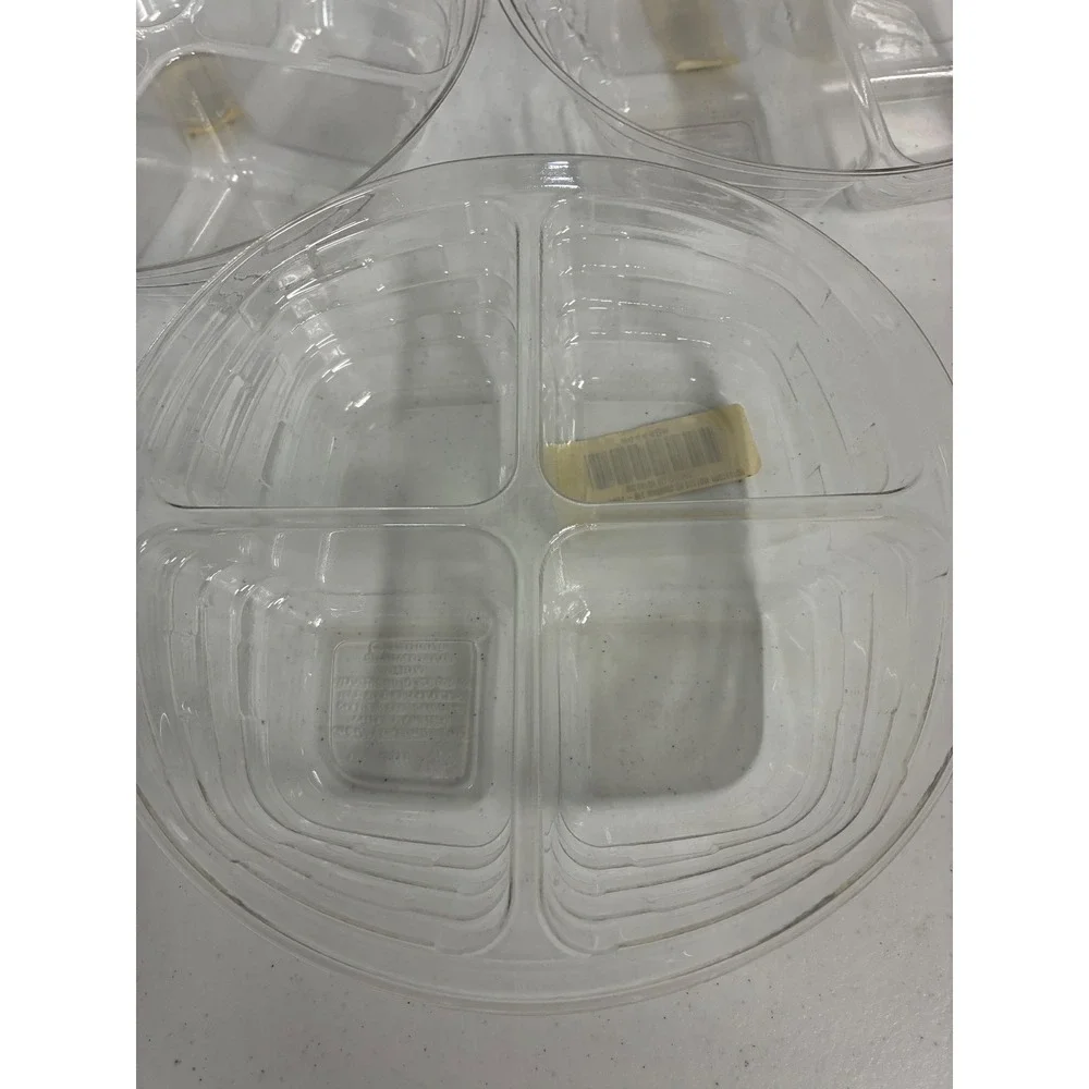 Longaberger Medium Catch All Divided Basket Protectors Clear Plastic 3pk 44440